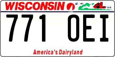 WI license plate 771OEI