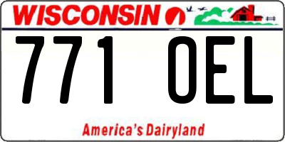 WI license plate 771OEL
