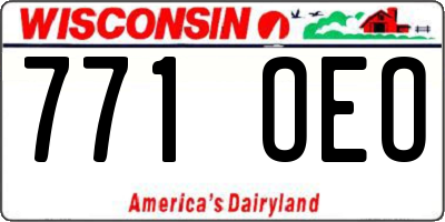 WI license plate 771OEO