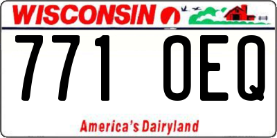 WI license plate 771OEQ