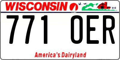WI license plate 771OER