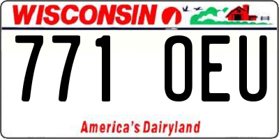 WI license plate 771OEU
