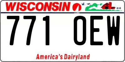 WI license plate 771OEW