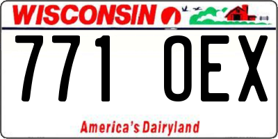 WI license plate 771OEX