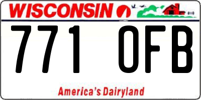 WI license plate 771OFB