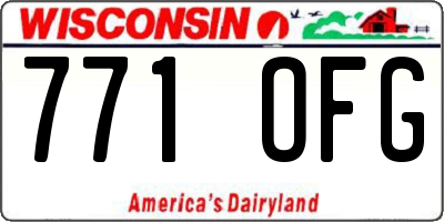 WI license plate 771OFG