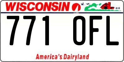 WI license plate 771OFL