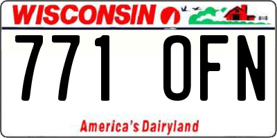 WI license plate 771OFN