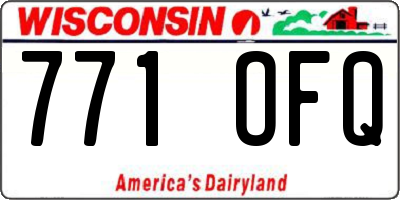 WI license plate 771OFQ