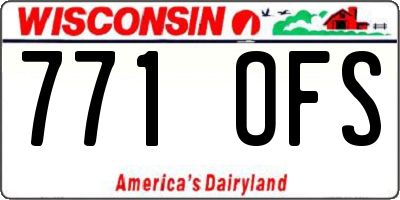WI license plate 771OFS