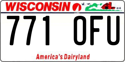 WI license plate 771OFU