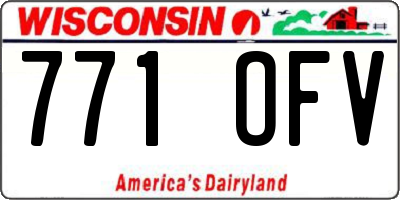 WI license plate 771OFV