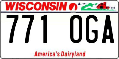WI license plate 771OGA