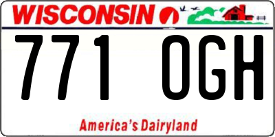 WI license plate 771OGH
