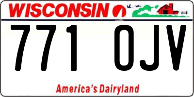 WI license plate 771OJV