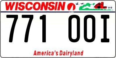 WI license plate 771OOI