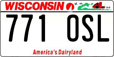WI license plate 771OSL