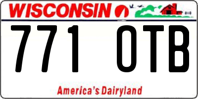 WI license plate 771OTB