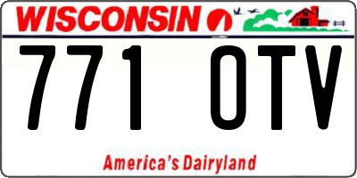 WI license plate 771OTV