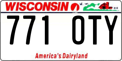 WI license plate 771OTY