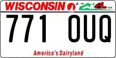 WI license plate 771OUQ
