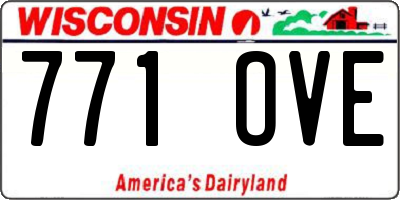 WI license plate 771OVE