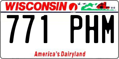 WI license plate 771PHM