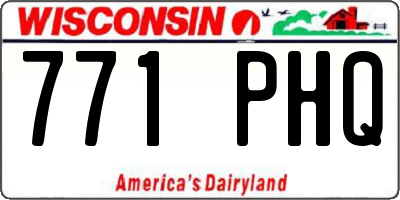 WI license plate 771PHQ