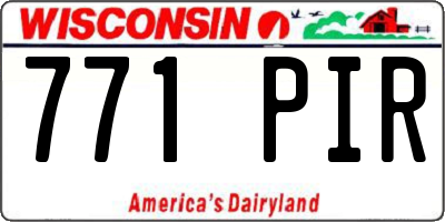 WI license plate 771PIR