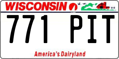 WI license plate 771PIT