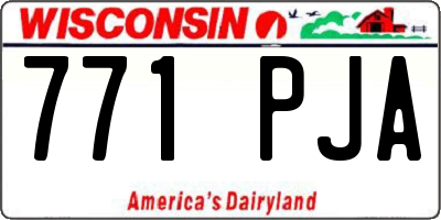 WI license plate 771PJA