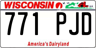 WI license plate 771PJD