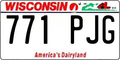 WI license plate 771PJG