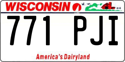 WI license plate 771PJI