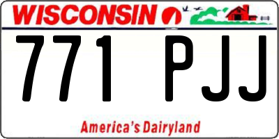 WI license plate 771PJJ
