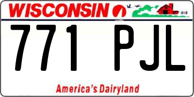 WI license plate 771PJL