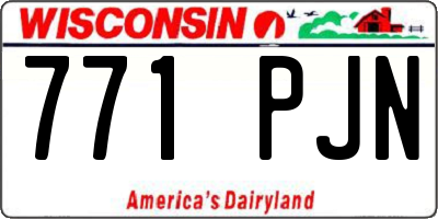 WI license plate 771PJN