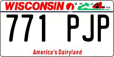 WI license plate 771PJP