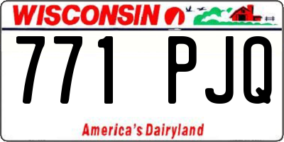 WI license plate 771PJQ