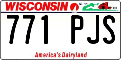 WI license plate 771PJS