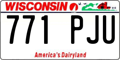 WI license plate 771PJU