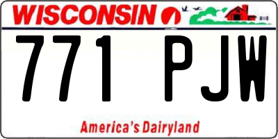 WI license plate 771PJW