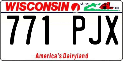 WI license plate 771PJX