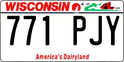 WI license plate 771PJY