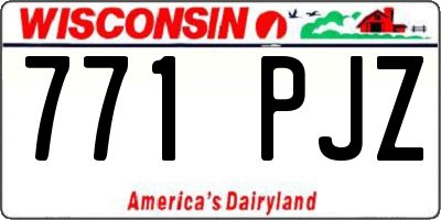 WI license plate 771PJZ