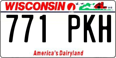 WI license plate 771PKH