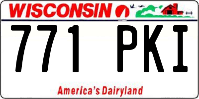WI license plate 771PKI