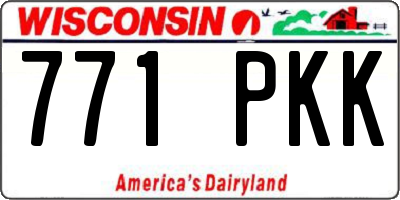 WI license plate 771PKK