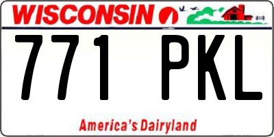 WI license plate 771PKL