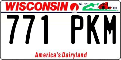 WI license plate 771PKM